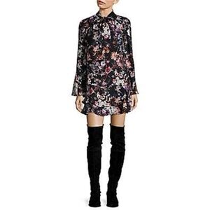 New Parker Alstro Tie Front Floral Ruffle Dress Size Large